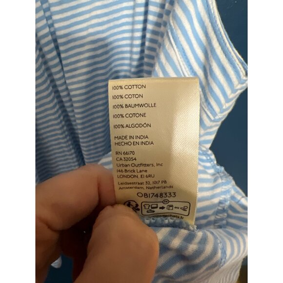 Pilcro Blue & White Striped Racerback Tank Top XXS 100% Cotton - Picture 6 of 8